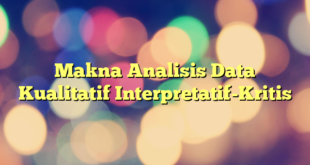 Makna Analisis Data Kualitatif Interpretatif-Kritis