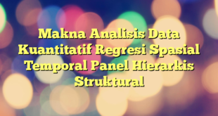 Makna Analisis Data Kuantitatif Regresi Spasial Temporal Panel Hierarkis Struktural