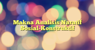 Makna Analisis Naratif Sosial-Konstruktif