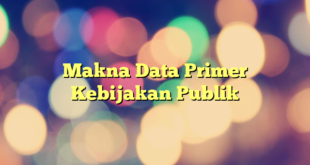 Makna Data Primer Kebijakan Publik