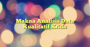 Makna Analisis Data Kualitatif Kritis